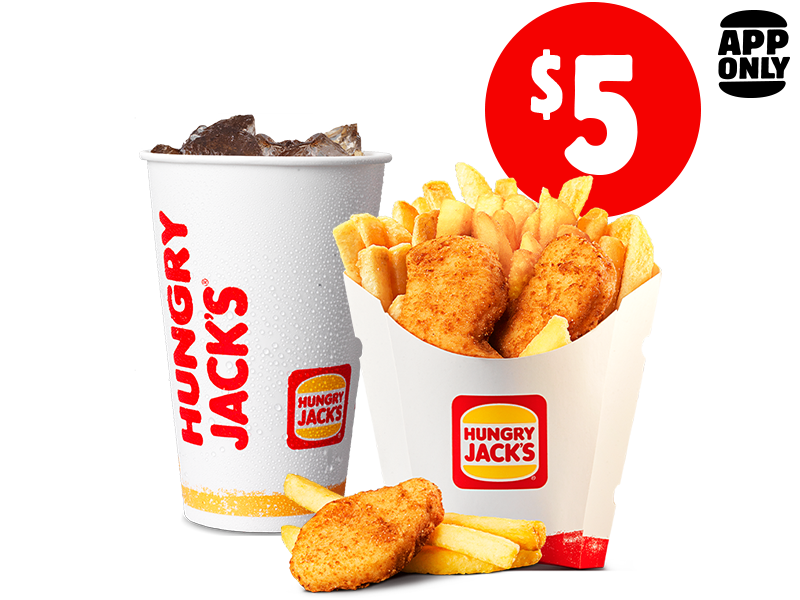 $5 3 Nugget Carry Cup + Medium Coke
