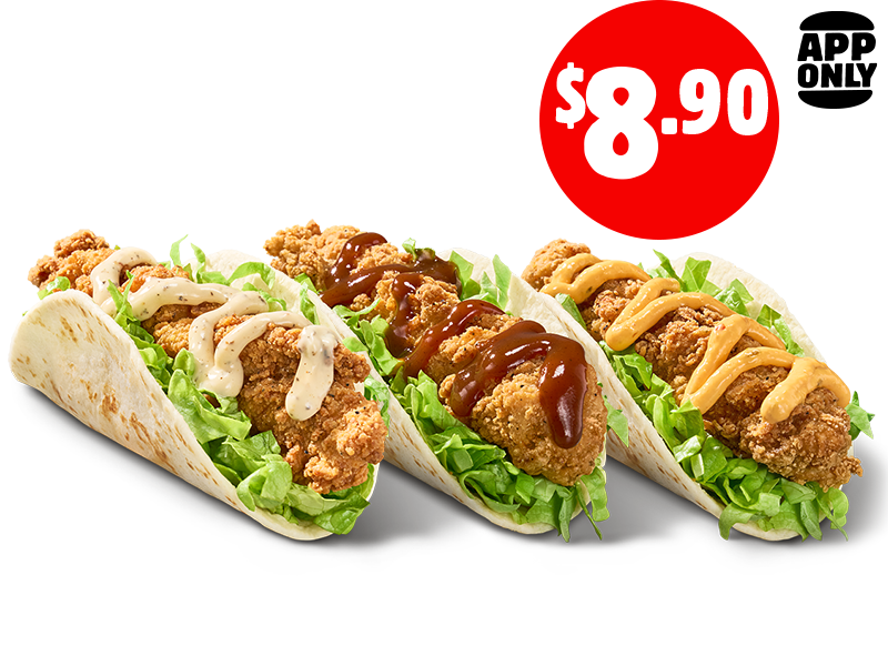 $8.90 3x Jack's Fried Chicken Tender Snack Wraps