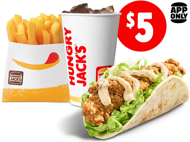 $5 Chicken Tender Snack Wrap Small Meal