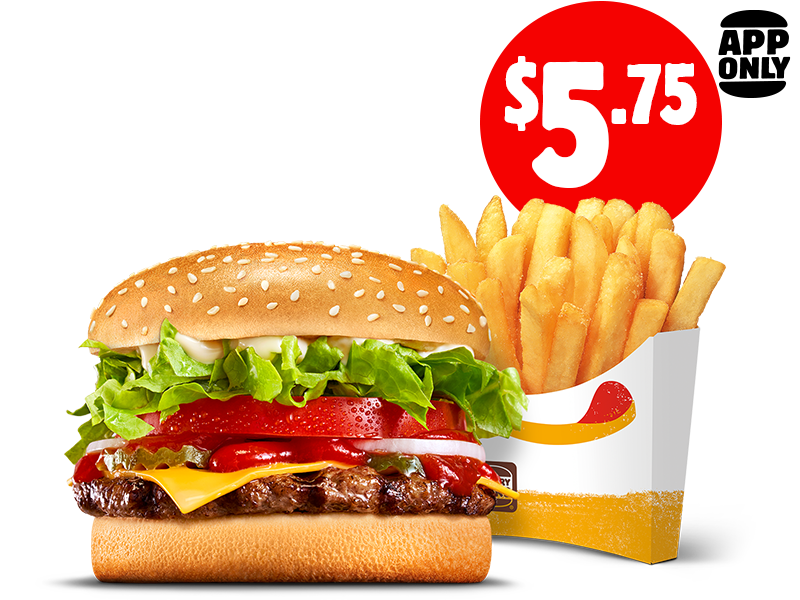 $5.75 Whopper® Junior Cheese & Medium Chips