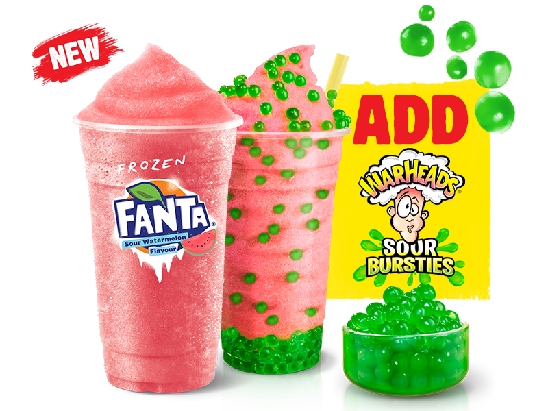 Frozen Fanta® Sour Watermelon Bursties